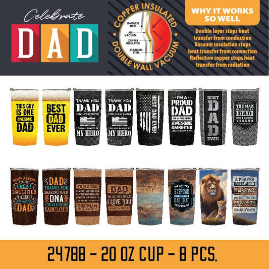 Father's Day & Dad Themed 20 oz Insulated Cups