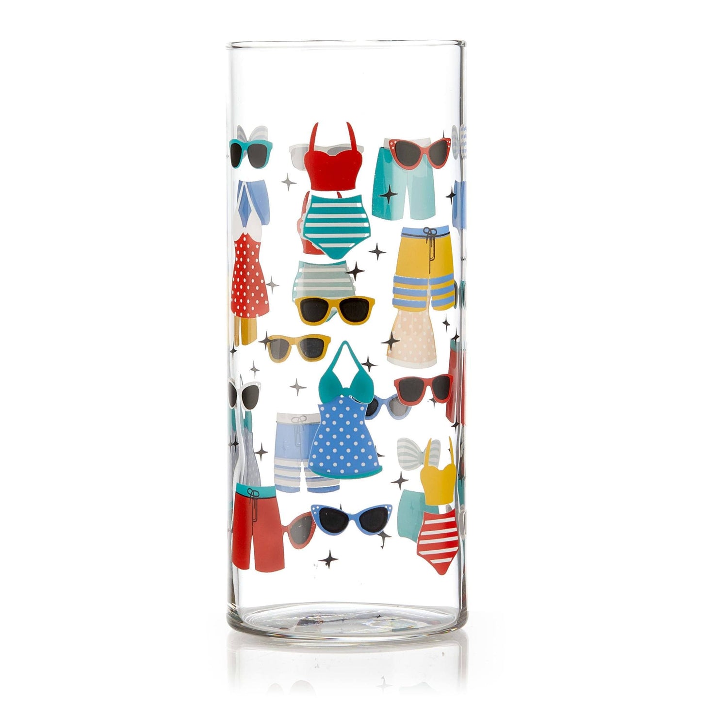 Libbey Vintage Swimsuits Cooler Glasses, 16-ounce