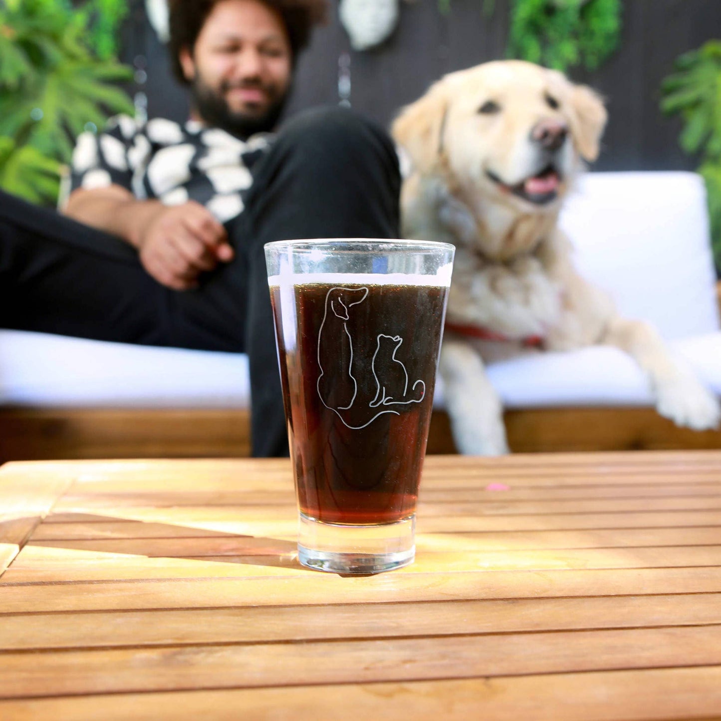 Libbey Modern Pets BFF's Hi-Ball Glasses, 14oz