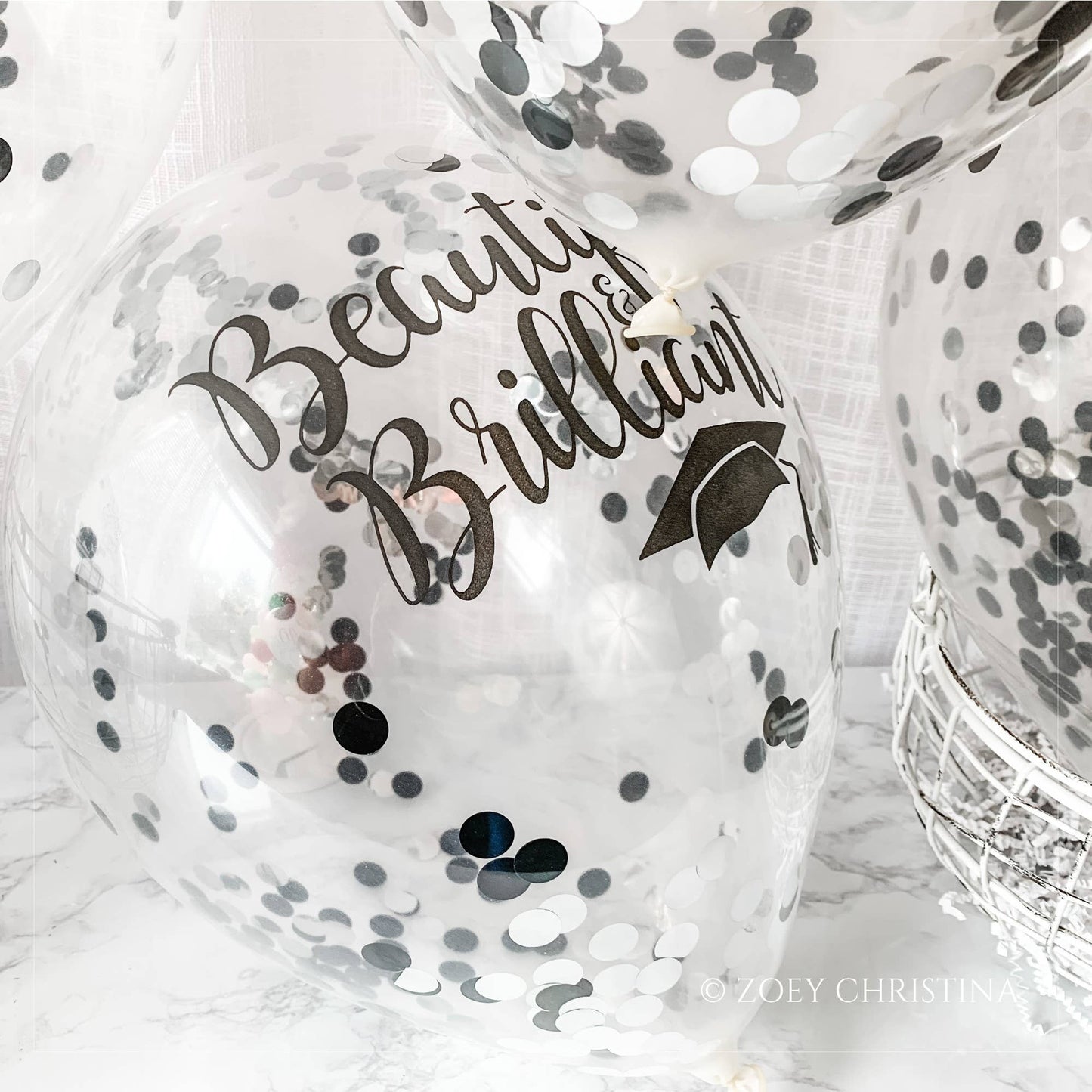 Beautiful & Brilliant Confetti Filled Balloons, 5pk