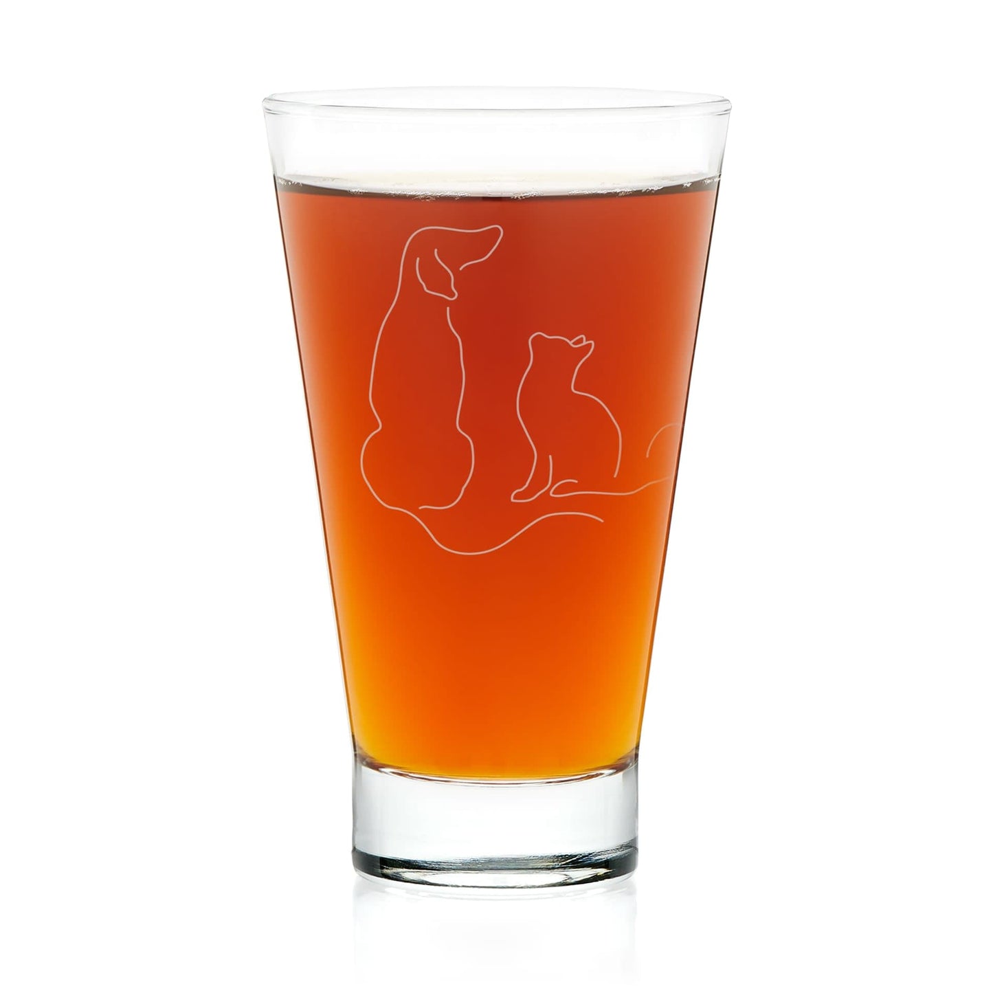 Libbey Modern Pets BFF's Hi-Ball Glasses, 14oz