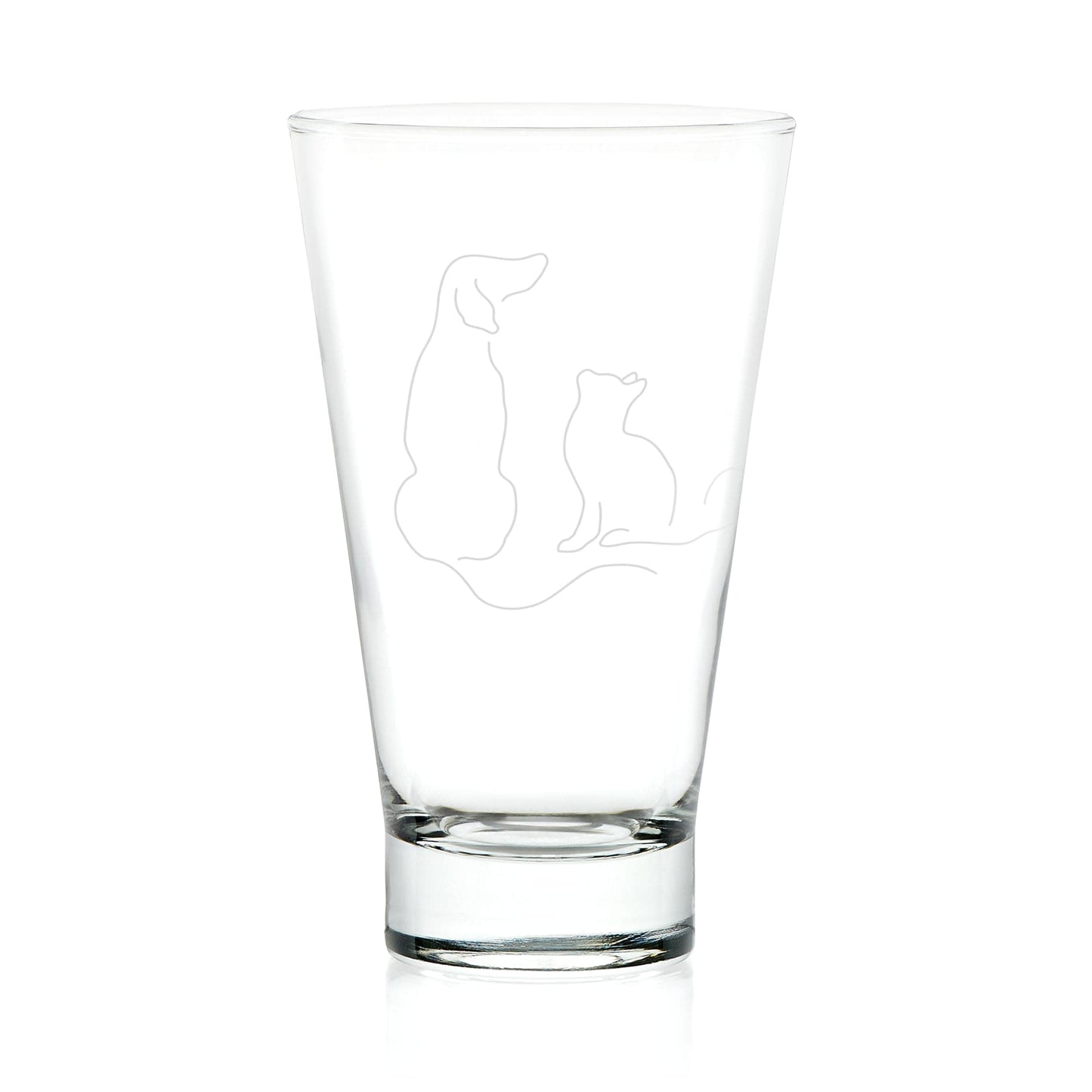 Libbey Modern Pets BFF's Hi-Ball Glasses, 14oz