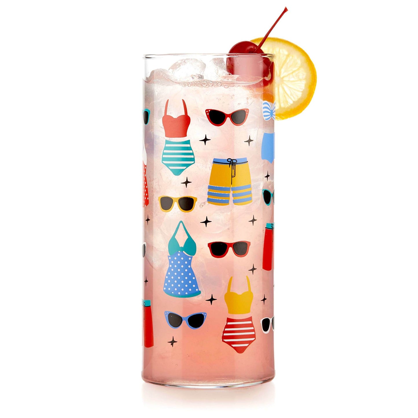 Libbey Vintage Swimsuits Cooler Glasses, 16-ounce
