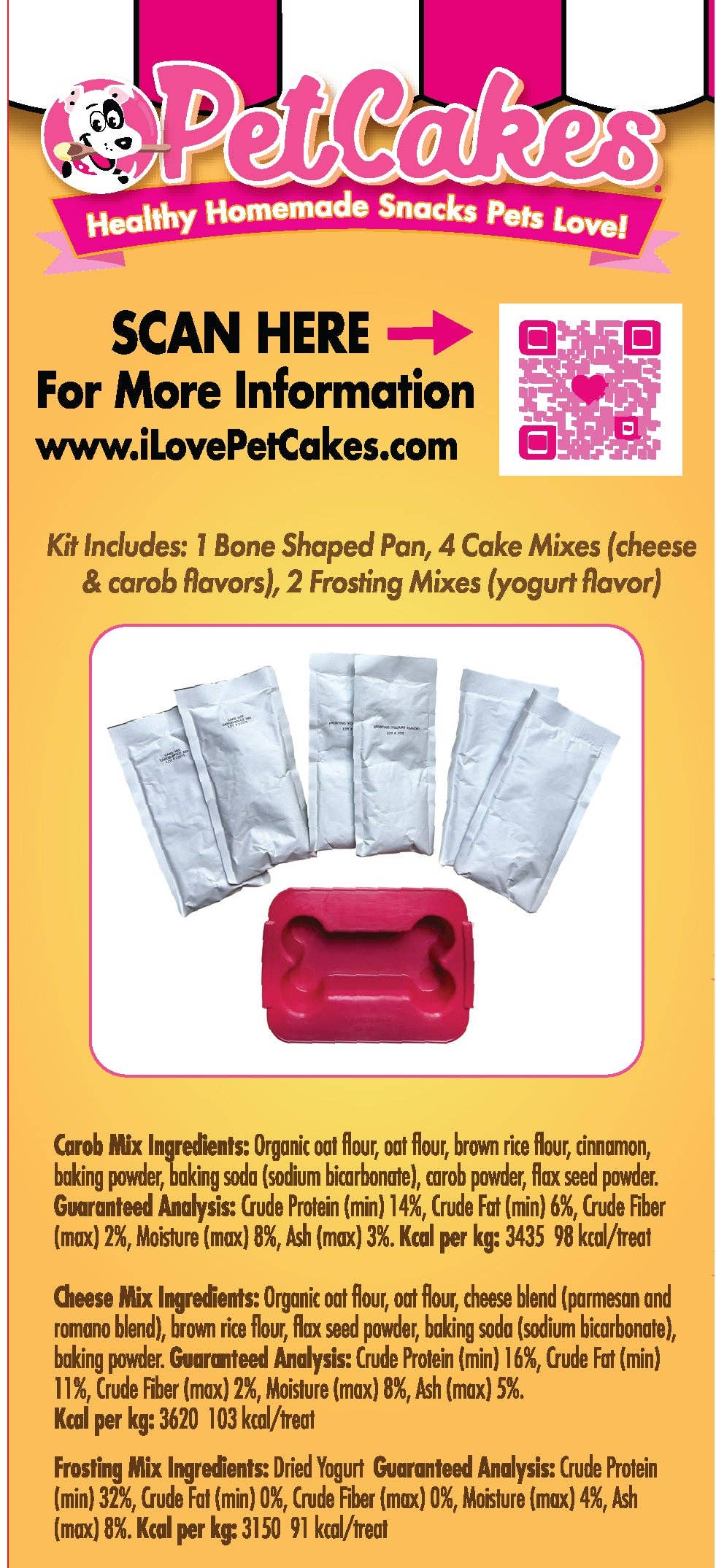 Complete Baking Kits for Dogs - 4 Cakes