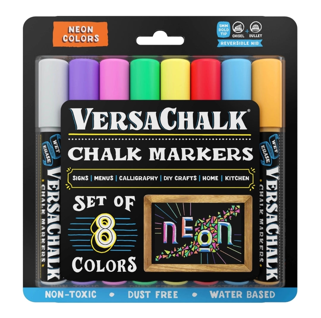 Neon Liquid Chalk Markers Set of 8 Colors