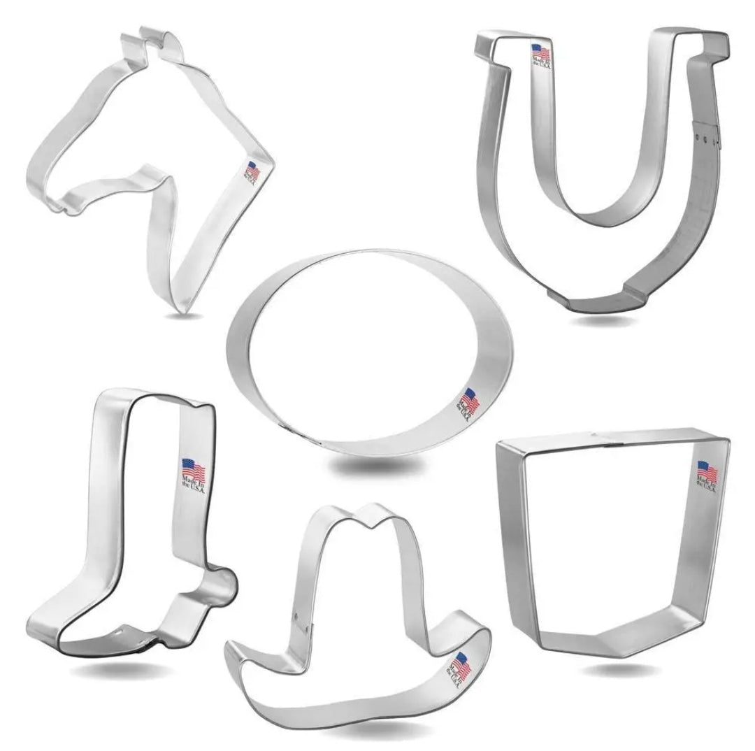 Rodeo Cowboy Cookie Cutter 6pc Set