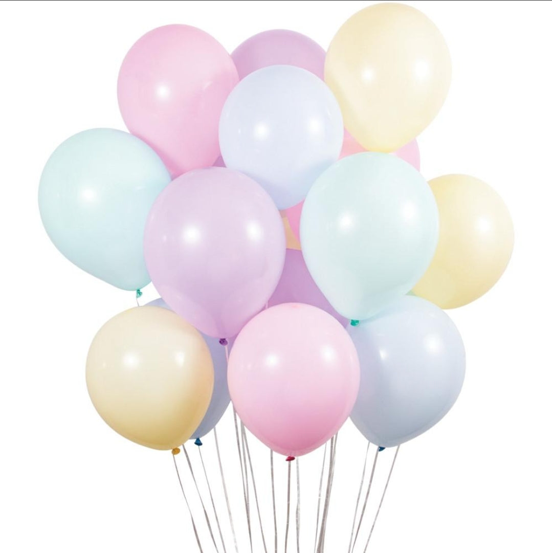 Assorted Pastel Balloons 15ct