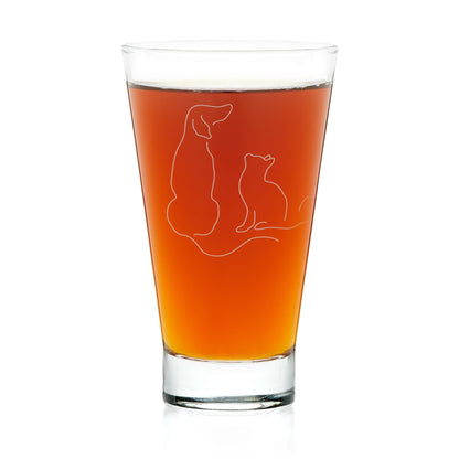 Libbey Modern Pets BFF's Hi-Ball Glasses, 14oz