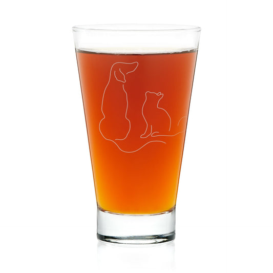 Libbey Modern Pets BFF's Hi-Ball Glasses, 14oz