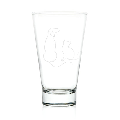 Libbey Modern Pets BFF's Hi-Ball Glasses, 14oz