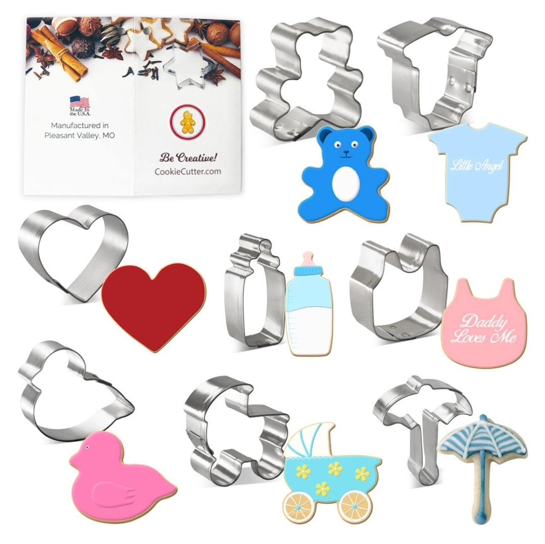 Mini Baby Shower Cookie Cutter 8pc Set