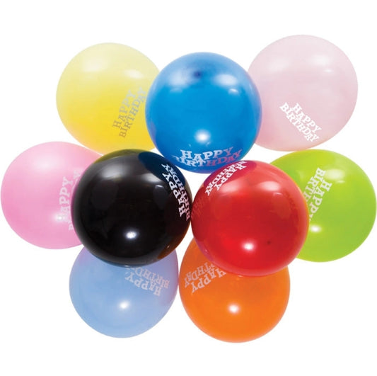 Assorted Happy Birthday Balloons 15ct