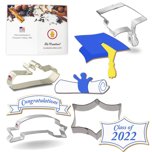 Graduation Cookie Cutter 4pc Set