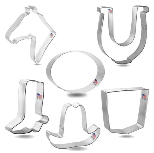Rodeo Cowboy Cookie Cutter 6pc Set